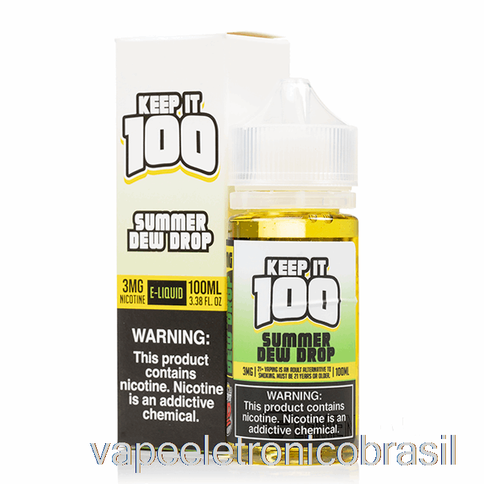Vape Recarregável Summer Dew Drop - Keep It 100 - 100ml 3mg